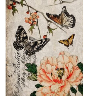 Butterfly Floral Royce Decoupage Paper