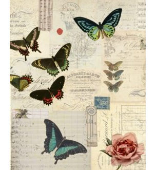Butterfly Masterboard Rocycled Decoupage Paper