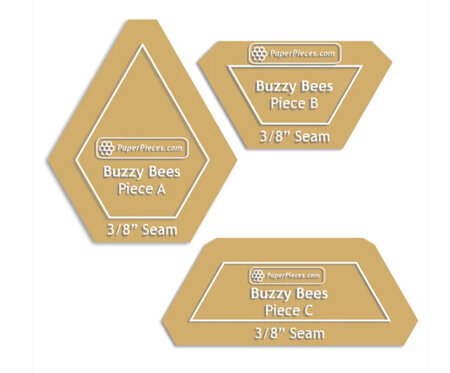 Buzzy Bees 3/8in Seam Template from Paper Pieces