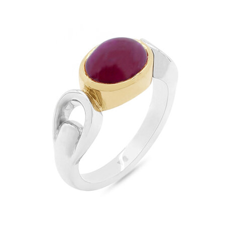 Cabochon Ruby Dress Ring