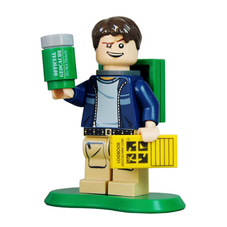 Cache Hunter with Trackable Brick