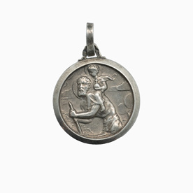 Cade's heirloom St. Christopher pendant