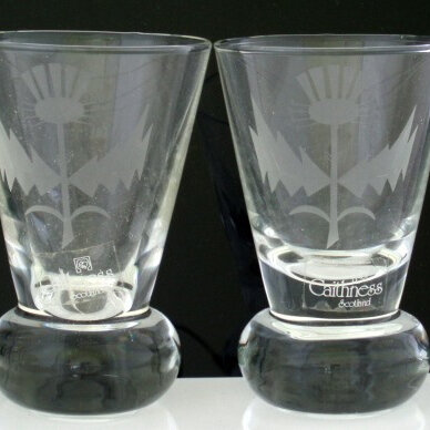Caithness glass tumblers x 2