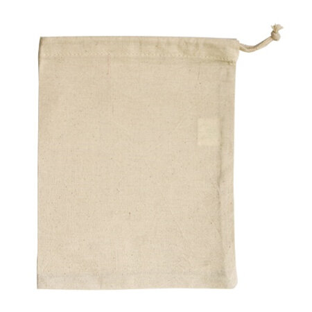 Calico Cotton Drawstring Bag (Medium)