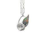camellia rose sterling silver opal coober pedy australia necklace lilygriffin nz