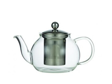 Camellia Teapot with Filter Clear/Stainless Steel 21x12.5.12.5cm 4 cup