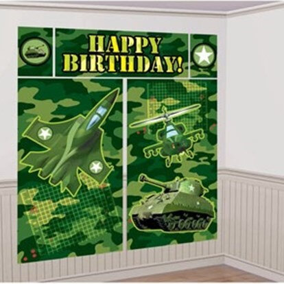 Camo - Happy Birthday Scene Setter Wall Kit