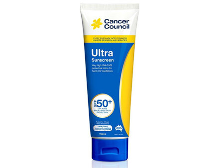 Cancer Council Ultra Sunscreen SPF50 Tube 110mL