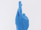 Candle Hand Crossed Fingers Blue