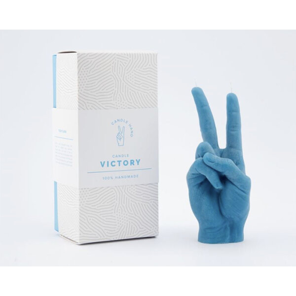 Candle Hand Victory Blue