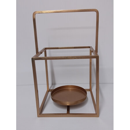 Candle Holder Metal Cube 3905