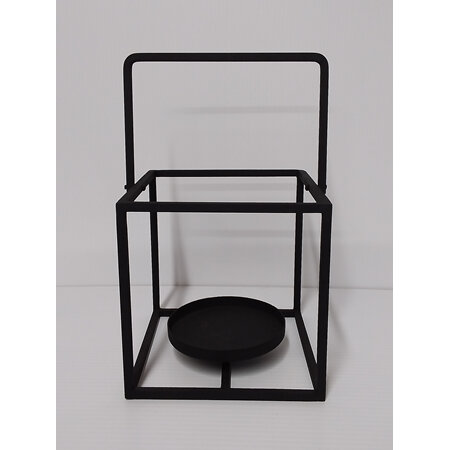 Candle Holder Metal Cube 3906
