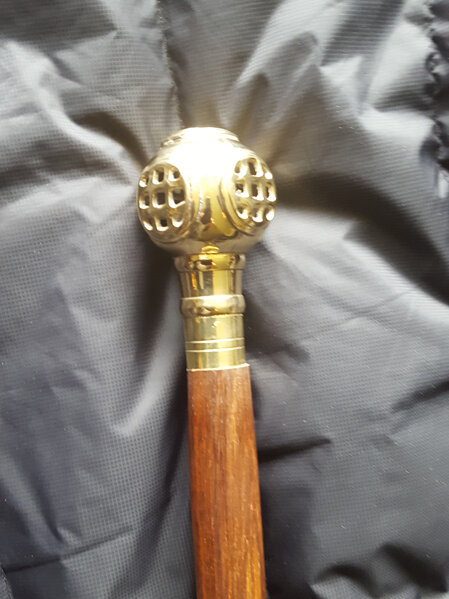 Cane 16 - Sheesham Wood Cane with Brass Diver's Helmet