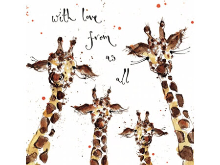 Card Giraffe Family