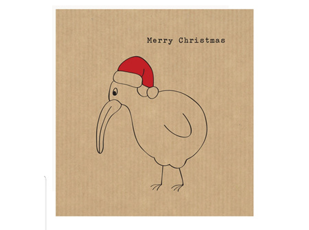 Card Kiwi Santa