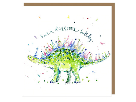 Card Roarsome Birthday Stegosauraus