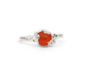 carnelian orange red energy sterling silver reef organic ring lilygriffin nz