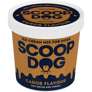 Carob flavored icecream powder for dogs