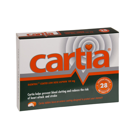 Cartia low dose aspirin Tablets 28s