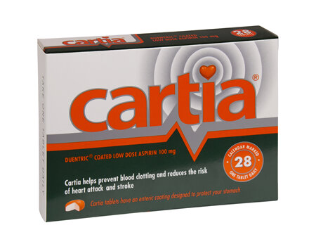 Cartia low dose aspirin Tablets 28s
