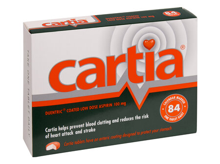 Cartia low dose aspirin Tablets 84s