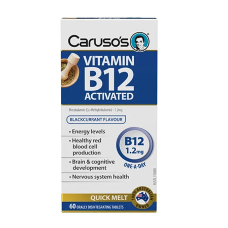 CARUSO VITAMIN B12 ACTIVATED 1.2MG 60 TABLETS