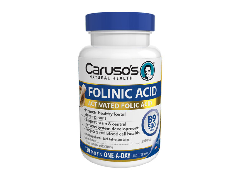 Caruso's Folinic Acid 500Mcg (B9) 120 Tablets