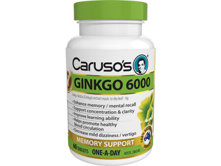 Caruso's Ginkgo 6000 60 Tablets