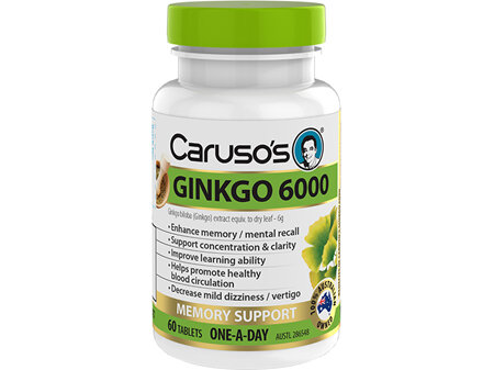 Caruso's Herb Ginko 6000 Tablets 60