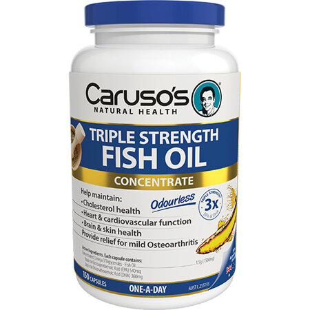 Caruso's Triple Strength Fish Oil Concentrate 150 Capsules