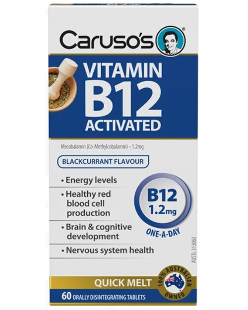 Caruso's Vitamin B12 Activated 1200Mcg 60 Melt