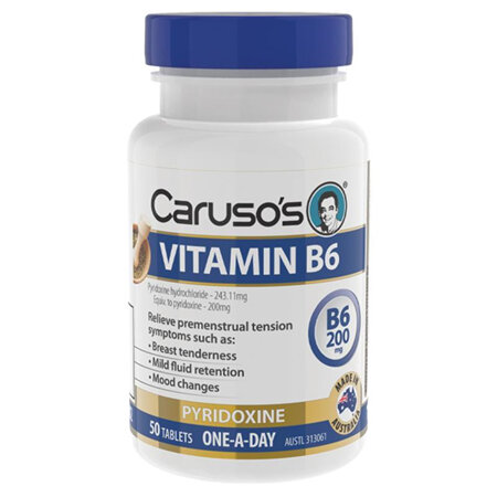CARUSO's Vitamin B6 200MG 50 Tablets