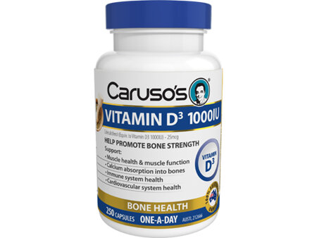 Caruso's Vitamin D3 1000Iu 250 Capsules
