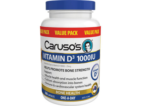 Caruso's Vitamin D3 1000Iu 500 Capsules