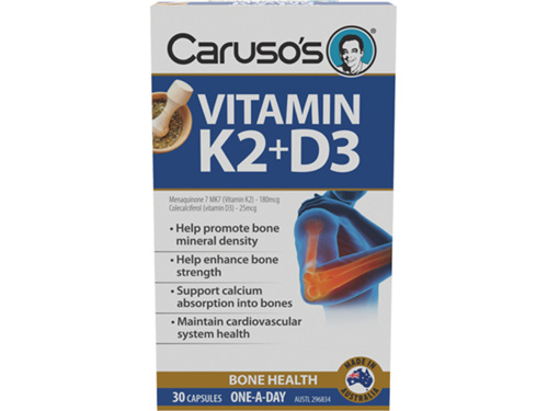 Caruso's Vitamin K2 + D3 30 Capsules