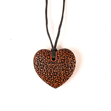 Carved Heartwood Pendant