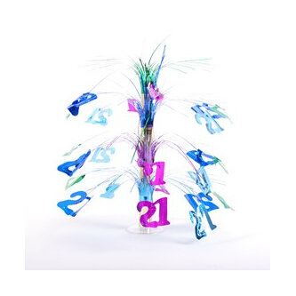 Cascade centrepiece - 21st, multi coloured