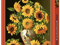 Castorland 1000 Pce Jigsaw Puzzle Sunflowers In Peacock Vase www.puzzlesnz.co.nz