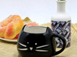 Cat Cup with Matching Teaspoon - Black