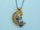 Cat Sitting On Moon Pendant