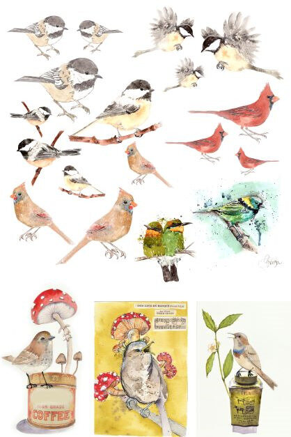 Catalogue of  Birds Royce Decoupage Paper