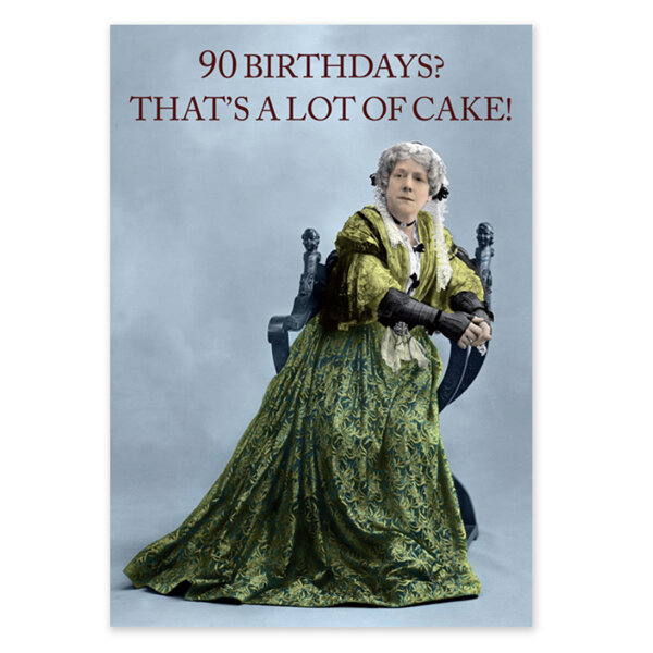 Cath Tate 90 Birthdays Birthday Card