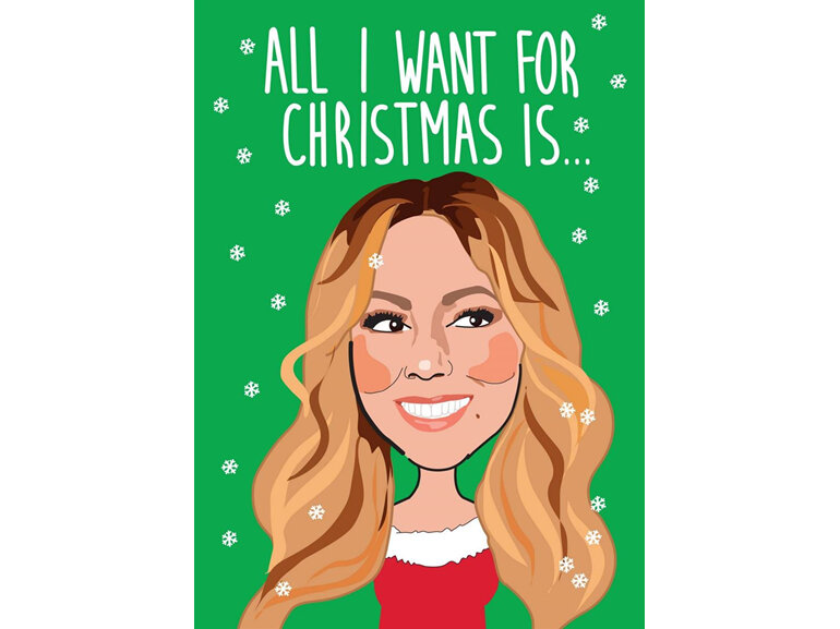 Cath Tate All I Want For Christmas Christmas Card Mariah Carey
