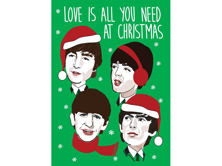 Cath Tate Love Is All You Need Christmas Card Beatles