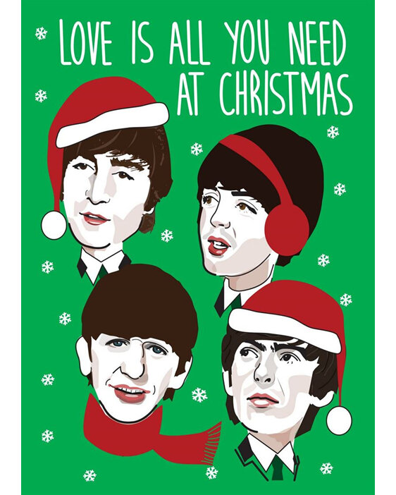 Cath Tate Love Is All You Need Christmas Card Beatles