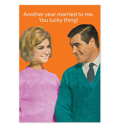 cath tate lucky you married to me anniversary card