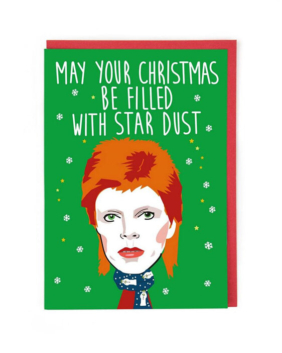 Cath Tate Star Dust David Bowie Christmas Card