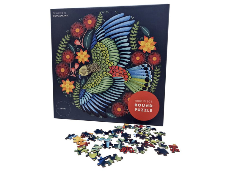 Catherine Marion - Cheeky Kea 1000 Piece Round Puzzle