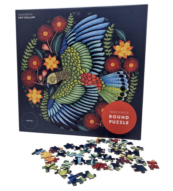 Catherine Marion - Cheeky Kea 1000 Piece Round Puzzle