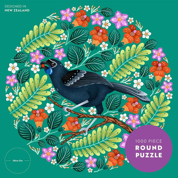 Catherine Marion - North Island Kokako 1000 Piece Round Puzzle